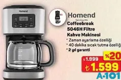 HOMEND COFFEEBREAK 5046H FİLTRE KAHVE MAKİNESİ HOMEND COFFEEBREAK 5046H FİLTRE KAHVE MAKİNESİ